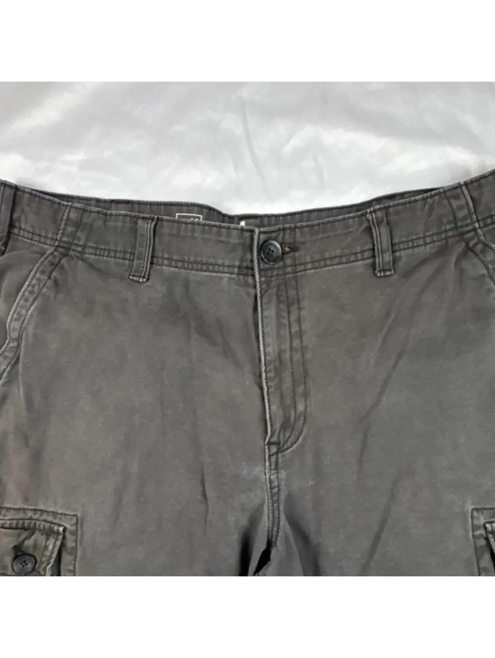 Urban Pipeline‎ Gray Cotton Cargo Shorts Button Zip Pockets Flat Front Men